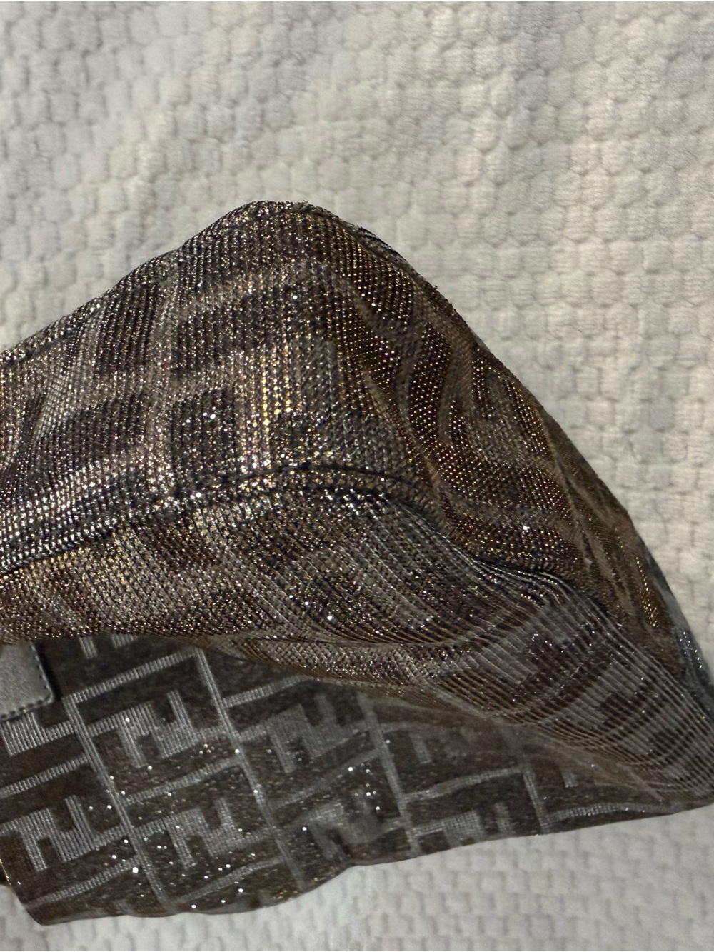Fendi Monogram Zucca Shoulder Bag in Brown and Gray - Picture 8 of 16